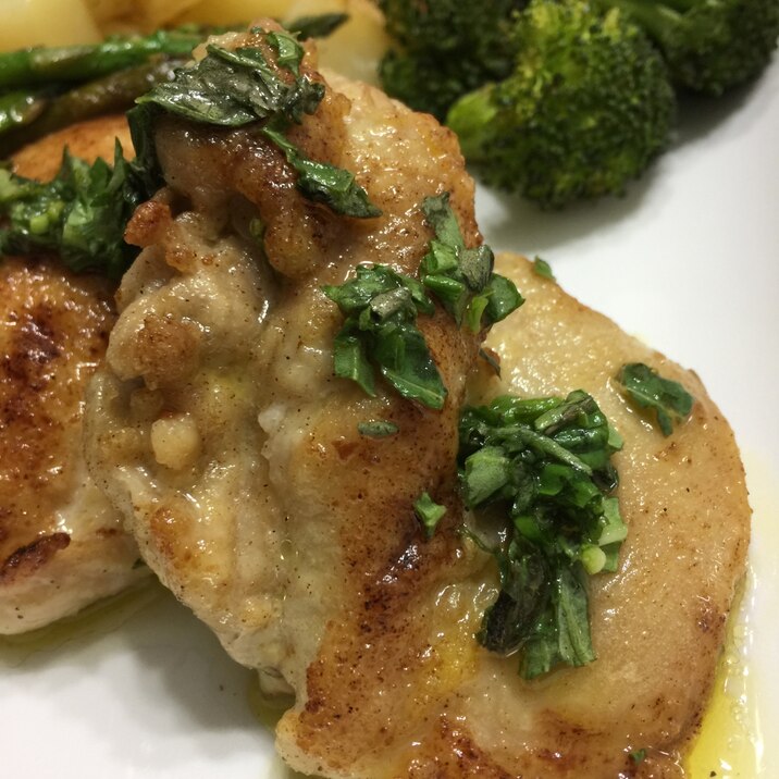 さっぱりバジルソースのチキンのソテー レシピ 作り方 By トマトのおとうと 楽天レシピ